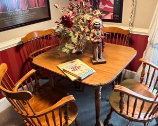 Ethan Allen captain chairs and table