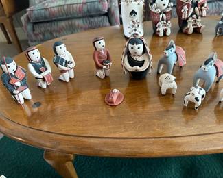 Signed Vangie Suina nativity scene