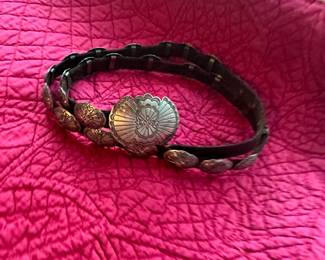 Harvey Bear Tracks vintage sterling belt 