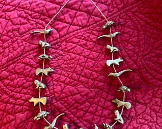 Liquid and sterling fetish necklaces (2)