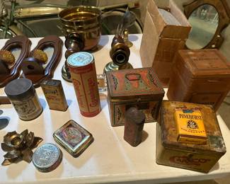Vintage tins, advertising 