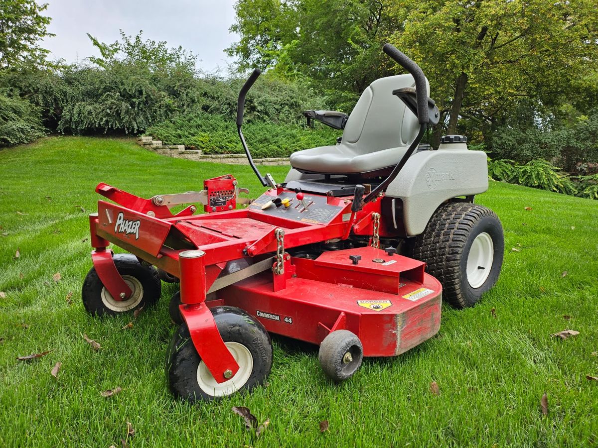 Exmark 44″ Phazer Zero-Turn Mower, 75″ Samsung starts on Exmark 44″ Phazer Zero-Turn Mower, 75″ Samsung starts on