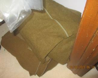 Vintage wool army blankets