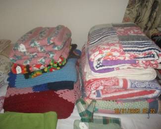 hand-stitched vintage quilts