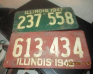 Vintage fiber license plates