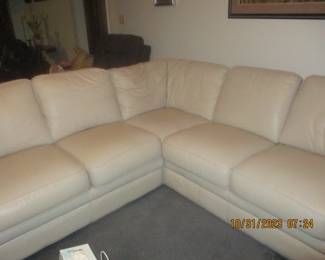 Leather sectional