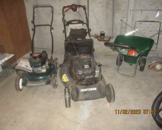 lawn mower - the larger one needs work