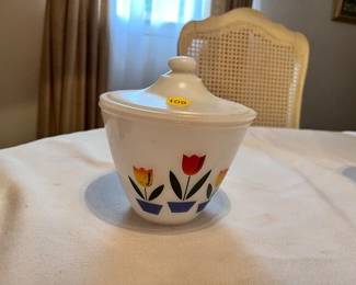 FIRE KING DISH WITH LID