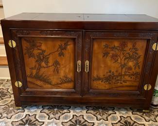 Vintage Bernhardt Hand painted china buffet- $300