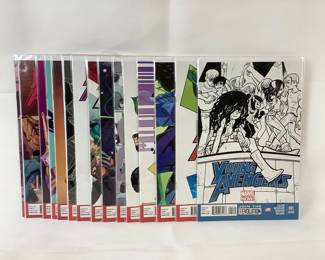 RIHI207 Marvel Young Avengers Comics Young Avengers Comic #1 is from 2012 2nd series, #2-15 are almost the complete run series. All comics are in a sealed plastic sleeve with a cardboard backing. All look to be in really good condition.
