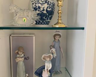 rocking horse is Waterford, beautiful Lladros