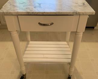 island cart with marble top