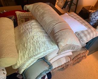 beautiful name-brand linens of various sizes