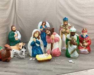 Blow Mold Nativity Set
