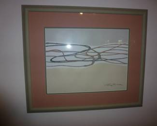 MID CENTURY ABSTRACT ART SIGNED