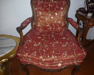 FRENCH BERGERE ARM CHAIR