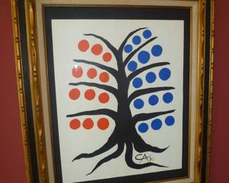 RARE ALEXANDER CALDER "TREE OF LIFE" LITHOGRAPH SIGNED IN PLATE
