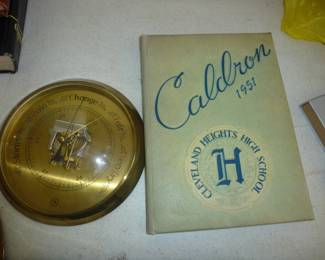 VINTAGE BAROMETER AND CLEVELAND HEIGHTS YEARBOOKS