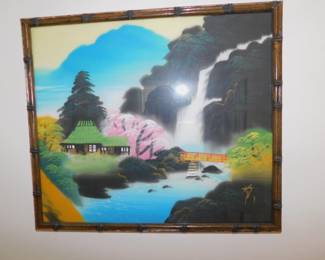 VINTAGE  ASIAN FRAMED PRINT
