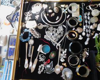 COSTUME JEWELRY STERLING AND MANY SIGNED PIECES