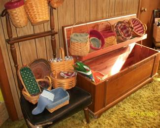 Lane Chest w/ Longaberger Baskets and a men's valet