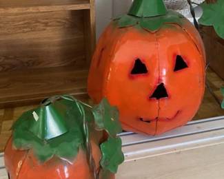 Vintage metal pumpkin
