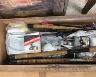 Vintage fishing poles