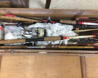 Vintage fishing poles