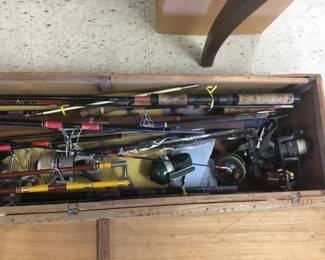 Vintage fishing poles