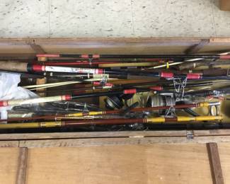 Vintage fishing poles