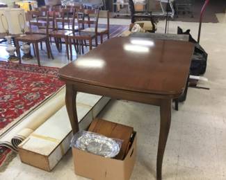 Rugs, Mid Century table and chairs