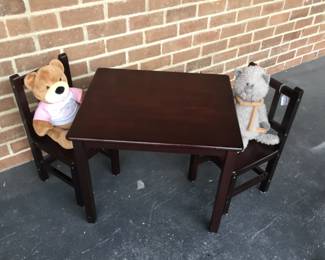 2 Childs Chairs and small table
