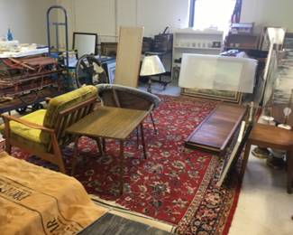 Rug, mid Century furniture