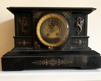 Cast iron mantel clock ($50)