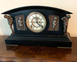 Ansonia cast iron Monterey mantel clock ($100)