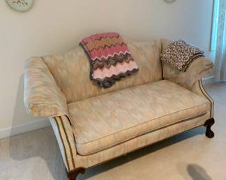 Chippendale style Camelback loveseat ($100)