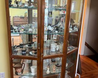 One of a pair of large display cabinet 