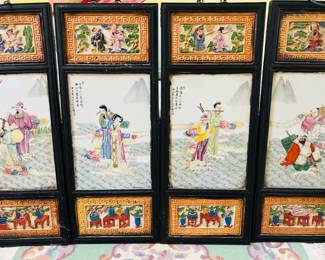Antique porcelain set of four
Asian plaques