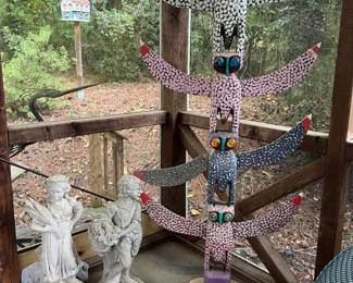 Large original folk art totem 