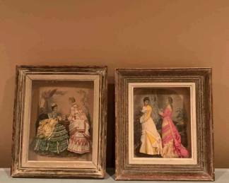 2 Antique Shadow Boxes