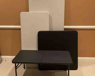 4 Black White Card Tables