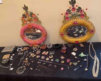 Costume Jewelry And Mirrors