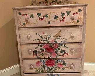 Floral Hand Painted Dresser