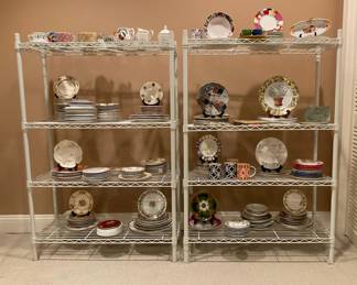 ShelfTech Shelves And Assorted Dinnerware 
