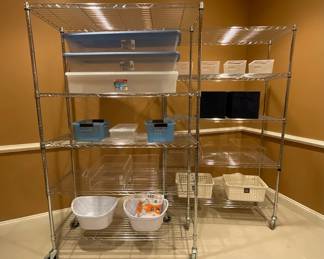 Two ShelfTech Metal Shelves