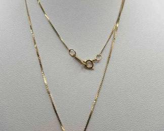 Marked 14K Italia Garnet Pendent