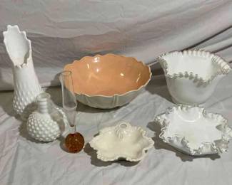 White and Peach Dishes