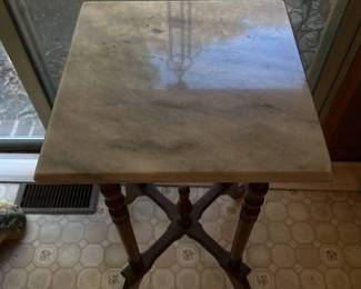 1940s Marble French Side Table