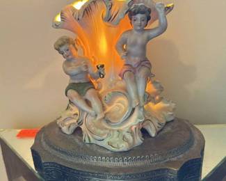 Cherub Side Table Lamp