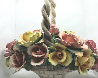 Gorgeous Capodimonte Flower Basket